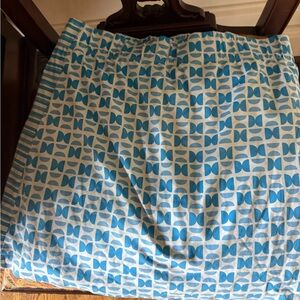 J.McLaughlin Skort,Blue/White Catalina Cloth. Elastic Waist. Side zip pockets.M
